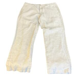 Abito 100% Linen Pants Men’s 32 Slim Fit Beige Natural Linen Trousers